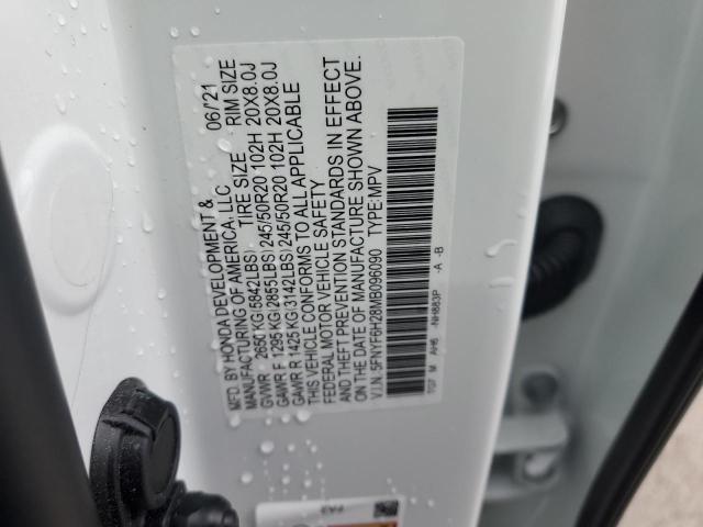 Photo 14 from auction – 2021 HONDA PILOT SE with VIN 5FNYF6H28MB096090
