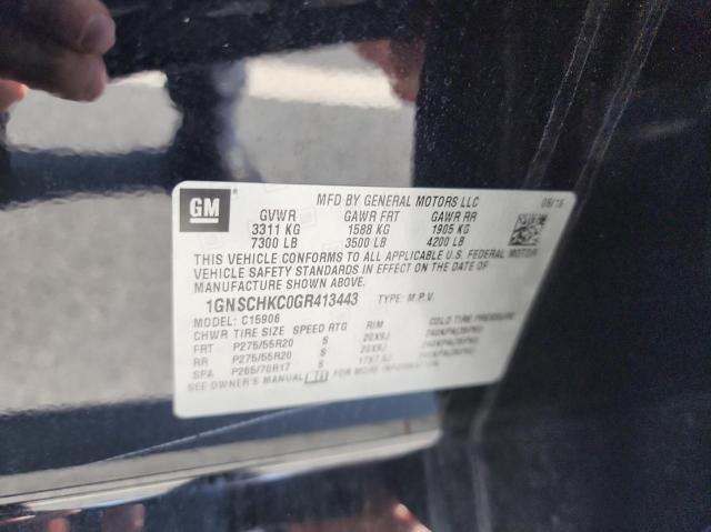 Photo 10 from auction – 2016 CHEVROLET SUBURBAN C with VIN 1GNSCHKC0GR413443