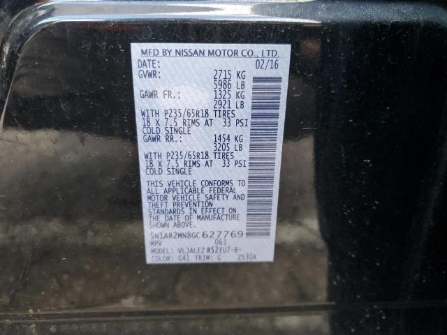 Photo 14 from auction – 2016 NISSAN PATHFINDER with VIN 5N1AR2MN8GC627769