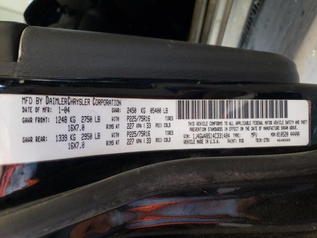 Photo 14 from auction – 2004 JEEP GRAND CHER with VIN 1J4GW48S14C331484