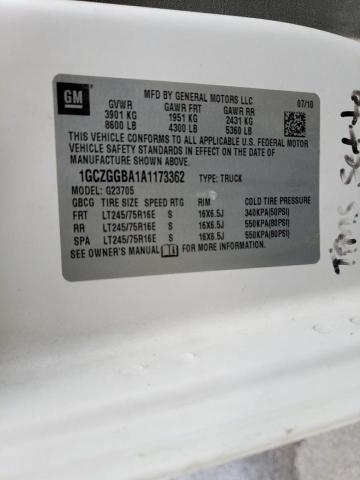 Photo 14 from auction – 2010 CHEVROLET EXPRESS G2 with VIN 1GCZGGBA1A1173362