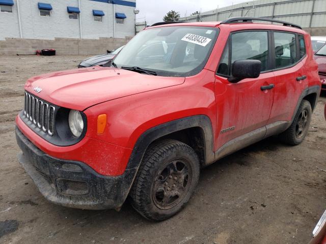 JEEP RENEGADE S 2017 with VIN ZACCJBAH1HPG37348 - Photo from auction