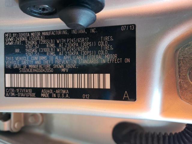 Photo 14 from auction – 2013 TOYOTA HIGHLANDER with VIN 5TDZA3EH4DS042050