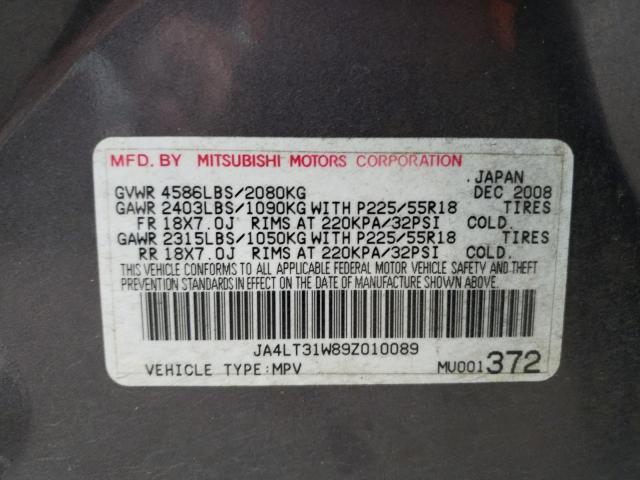 Photo 14 from auction – 2009 MITSUBISHI OUTLANDER with VIN JA4LT31W89Z010089