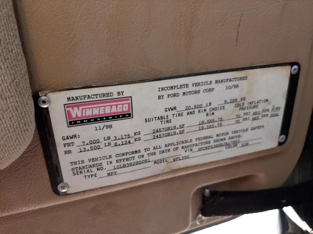Photo 10 from auction – 1999 WINNEBAGO CHIEFTAN with VIN 3FCNF53S9XJA17953