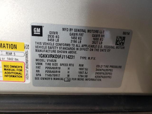 Zdjęcie 14 z aukcji – 2015 GMC ACADIA SLT z VIN 1GKKVRKD9FJ114231