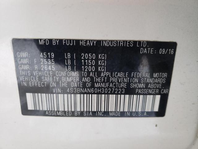Photo 10 from auction – 2017 SUBARU LEGACY 2.5 with VIN 4S3BNAN60H3027223