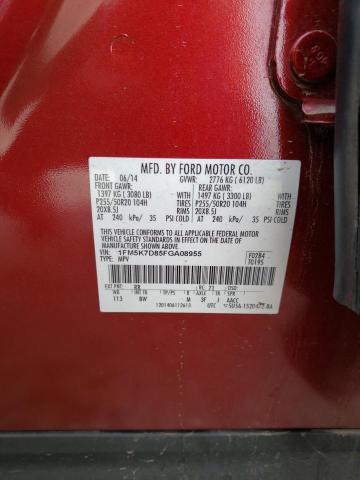 Photo 14 from auction – 2015 FORD EXPLORER X with VIN 1FM5K7D85FGA08955