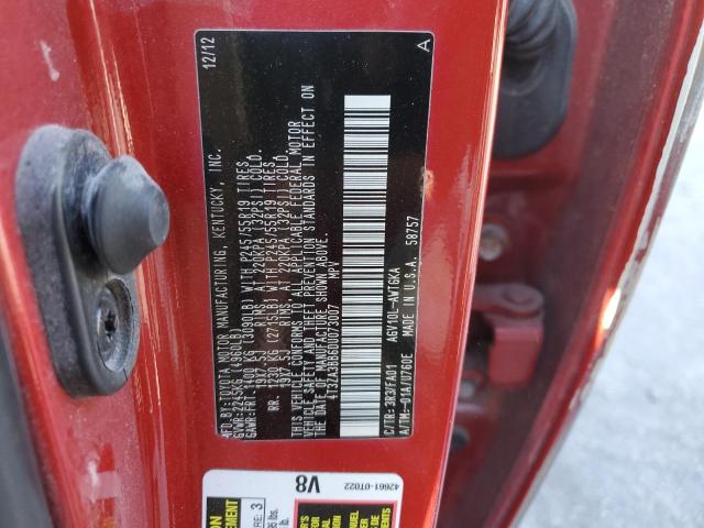Photo 14 from auction – 2013 TOYOTA VENZA LE with VIN 4T3ZA3BB6DU073007