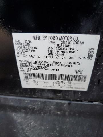 Photo 14 from auction – 2016 FORD EXPLORER S with VIN 1FM5K8GT2GGD08413