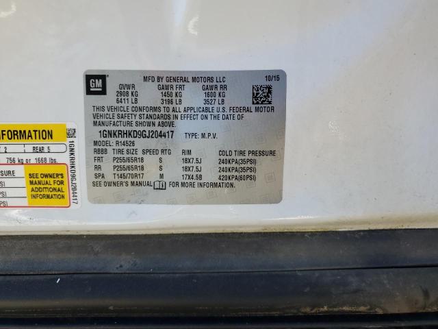Photo 14 from auction – 2016 CHEVROLET TRAVERSE L with VIN 1GNKRHKD9GJ204417