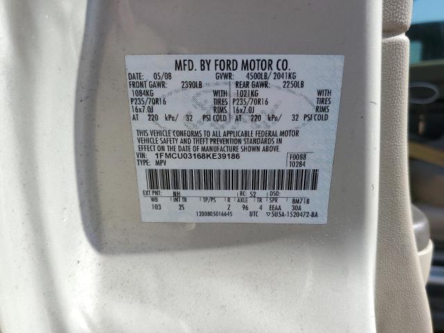 Photo 14 from auction – 2008 FORD ESCAPE XLT with VIN 1FMCU03168KE39186