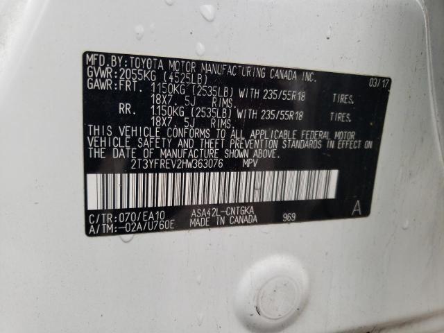 Photo 14 from auction – 2017 TOYOTA RAV4 LIMIT with VIN 2T3YFREV2HW363076