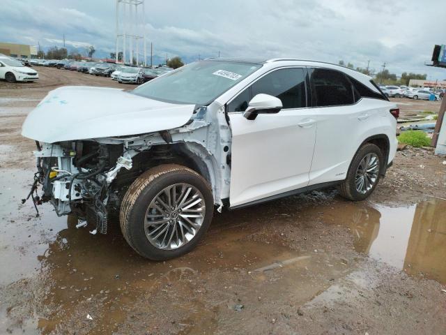 LEXUS RX 450H 2022 with VIN 2T2JGMDA8NC077461 - Photo from auction