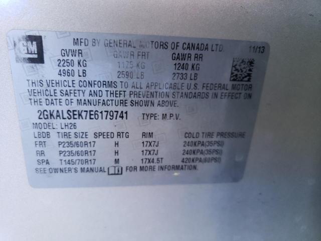 Photo 14 from auction – 2014 GMC TERRAIN SL with VIN 2GKALSEK7E6179741