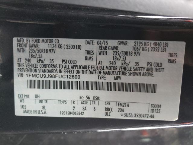 Photo 14 from auction – 2015 FORD ESCAPE TIT with VIN 1FMCU9J98FUC12600