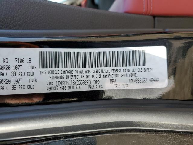 Photo 14 from auction – 2019 DODGE DURANGO R/ with VIN 1C4SDHCT6KC550208