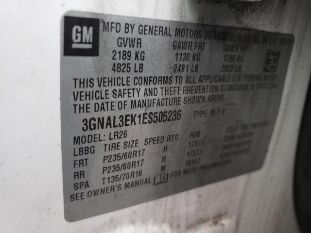 Photo 14 from auction – 2014 CHEVROLET CAPTIVA LT with VIN 3GNAL3EK1ES505236