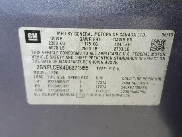 Photo 14 from auction – 2013 CHEVROLET EQUINOX LS with VIN 2GNFLCEK4D6371955
