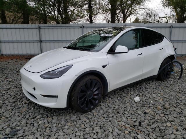 TESLA MODEL Y 2022 with VIN 7SAYGDEF3NF308715 - Photo from auction