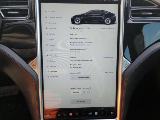 Photo 9 from auction – 2016 TESLA MODEL S with VIN 5YJSA1E19GF148432