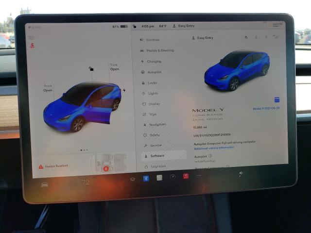 Photo 9 from auction – 2021 TESLA MODEL Y with VIN 5YJYGDEE9MF214969