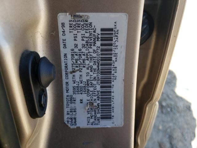 Photo 14 from auction – 1998 LEXUS LX 470 with VIN JT6HT00W4W0010772
