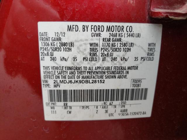 Photo 14 from auction – 2013 LINCOLN MKX with VIN 2LMDJ6JK9DBL28152