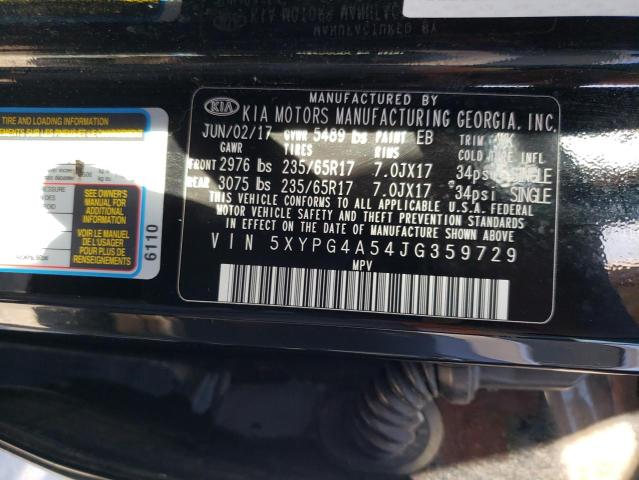 Photo 14 from auction – 2018 KIA SORENTO LX with VIN 5XYPG4A54JG359729
