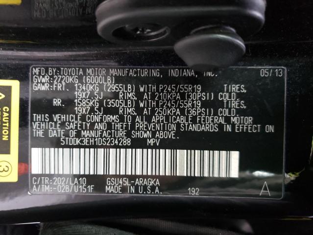 Photo 14 from auction – 2013 TOYOTA HIGHLANDER with VIN 5TDDK3EH1DS234288