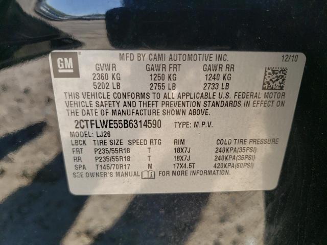 Photo 14 from auction – 2011 GMC TERRAIN SL with VIN 2CTFLWE55B6314590