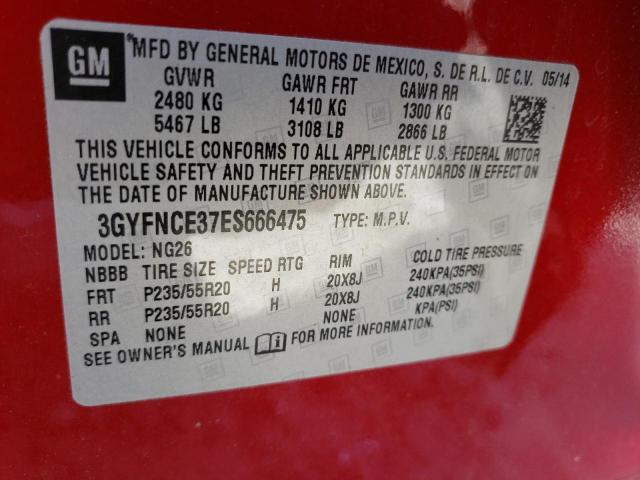 Photo 14 from auction – 2014 CADILLAC SRX PERFOR with VIN 3GYFNCE37ES666475