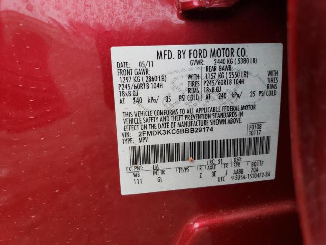 Photo 14 from auction – 2011 FORD EDGE LIMIT with VIN 2FMDK3KC5BBB29174