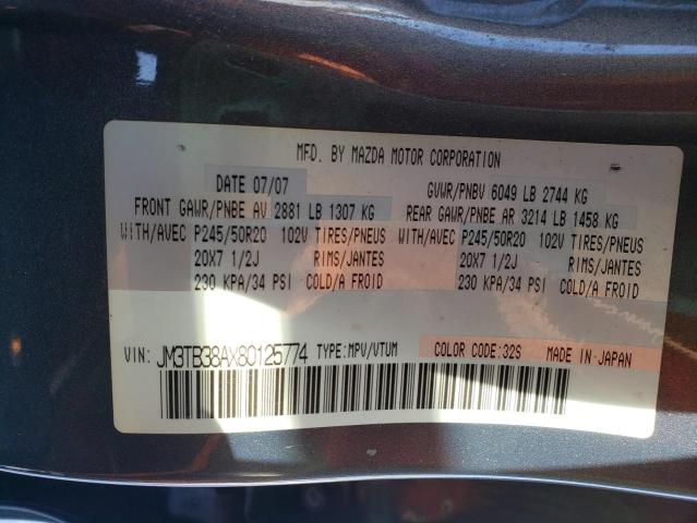 Photo 14 from auction – 2008 MAZDA CX-9 with VIN JM3TB38AX80125774