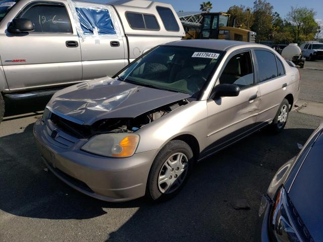 HONDA CIVIC LX 2001 with VIN 2HGES16571H511650 - Photo from auction