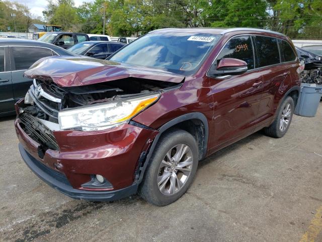 TOYOTA HIGHLANDER 2014 with VIN 5TDKKRFH5ES021371 - Photo from auction