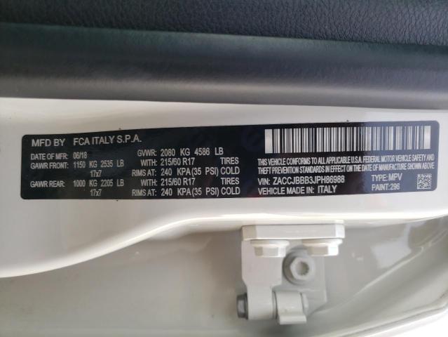 Photo 14 from auction – 2018 JEEP RENEGADE L with VIN ZACCJBBB3JPH86988