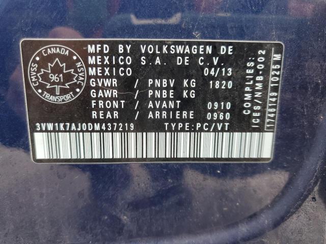 Photo 14 from auction – 2013 VOLKSWAGEN JETTA BASE with VIN 3VW1K7AJ0DM437219