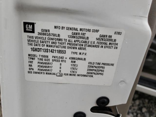 Photo 14 from auction – 2004 GMC ENVOY with VIN 1GKDT13S142118553