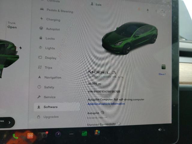 Photo 9 from auction – 2021 TESLA MODEL 3 with VIN 5YJ3E1EA0MF867511