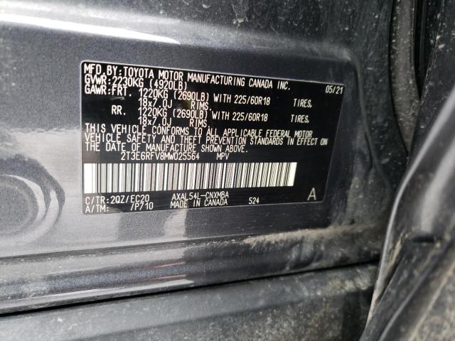 Photo 14 from auction – 2021 TOYOTA RAV4 XSE with VIN 2T3E6RFV8MW025564