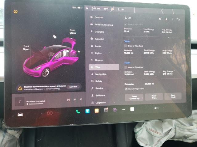 Photo 9 from auction – 2021 TESLA MODEL 3 with VIN 5YJ3E1EA5MF063091