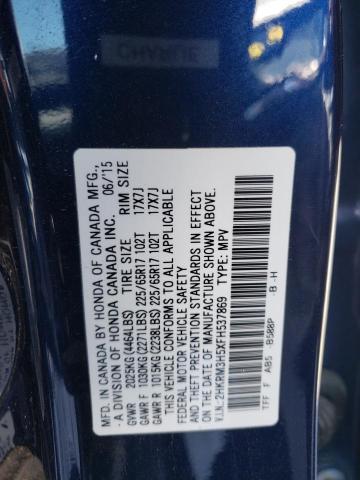 Photo 14 from auction – 2015 HONDA CR-V EX with VIN 2HKRM3H5XFH537869
