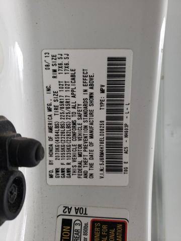 Photo 14 from auction – 2014 HONDA CR-V EXL with VIN 5J6RM4H78EL006259