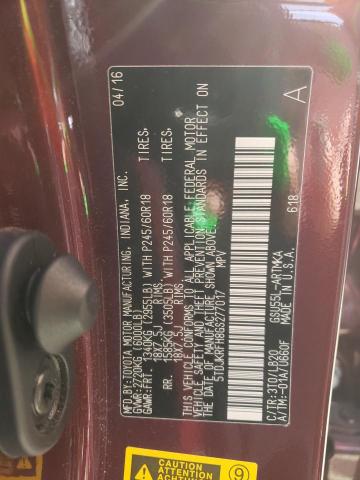 Photo 14 from auction – 2016 TOYOTA HIGHLANDER with VIN 5TDJKRFH8GS277017