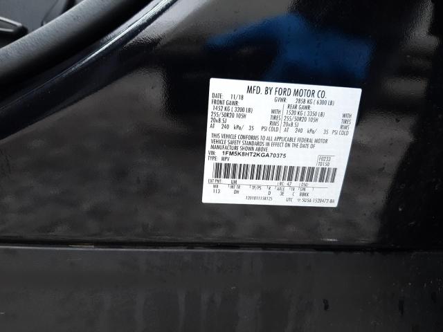 Photo 14 from auction – 2019 FORD EXPLORER P with VIN 1FM5K8HT2KGA70375