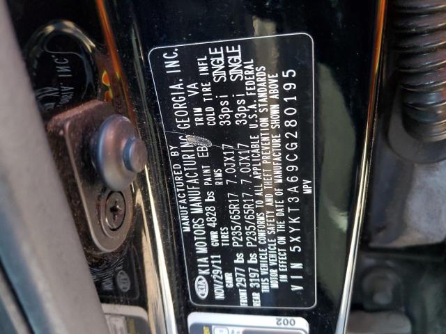 Photo 14 from auction – 2012 KIA SORENTO BA with VIN 5XYKT3A69CG280195