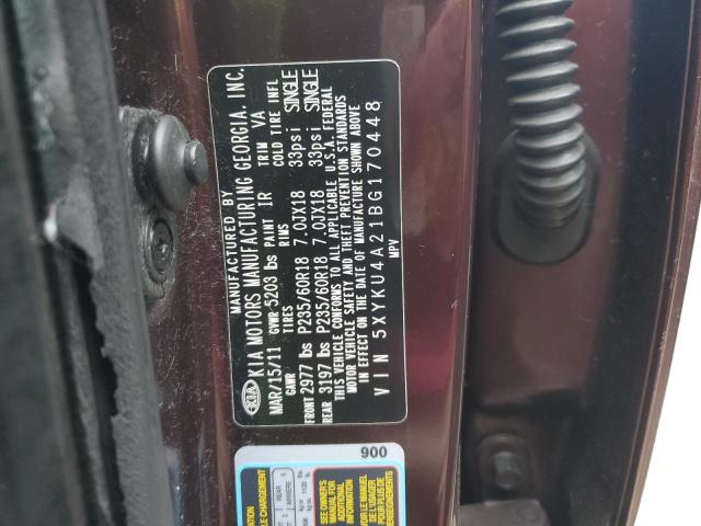 Photo 14 from auction – 2011 KIA SORENTO EX with VIN 5XYKU4A21BG170448