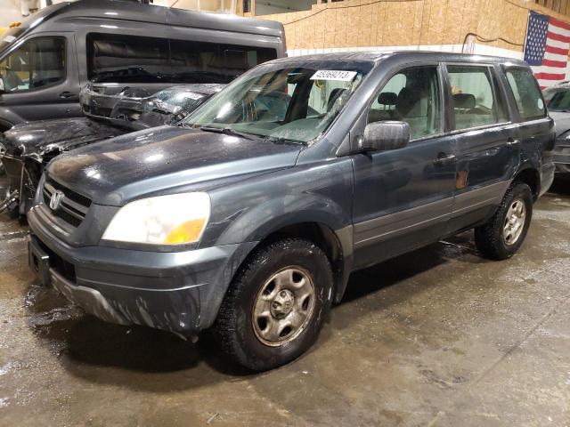 HONDA PILOT 2004 with VIN 2HKYF18104H556399 - Photo from auction