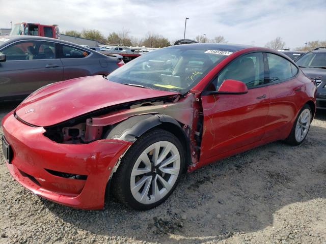 TESLA MODEL 3 2022 with VIN 5YJ3E1EB6NF187476 - Photo from auction